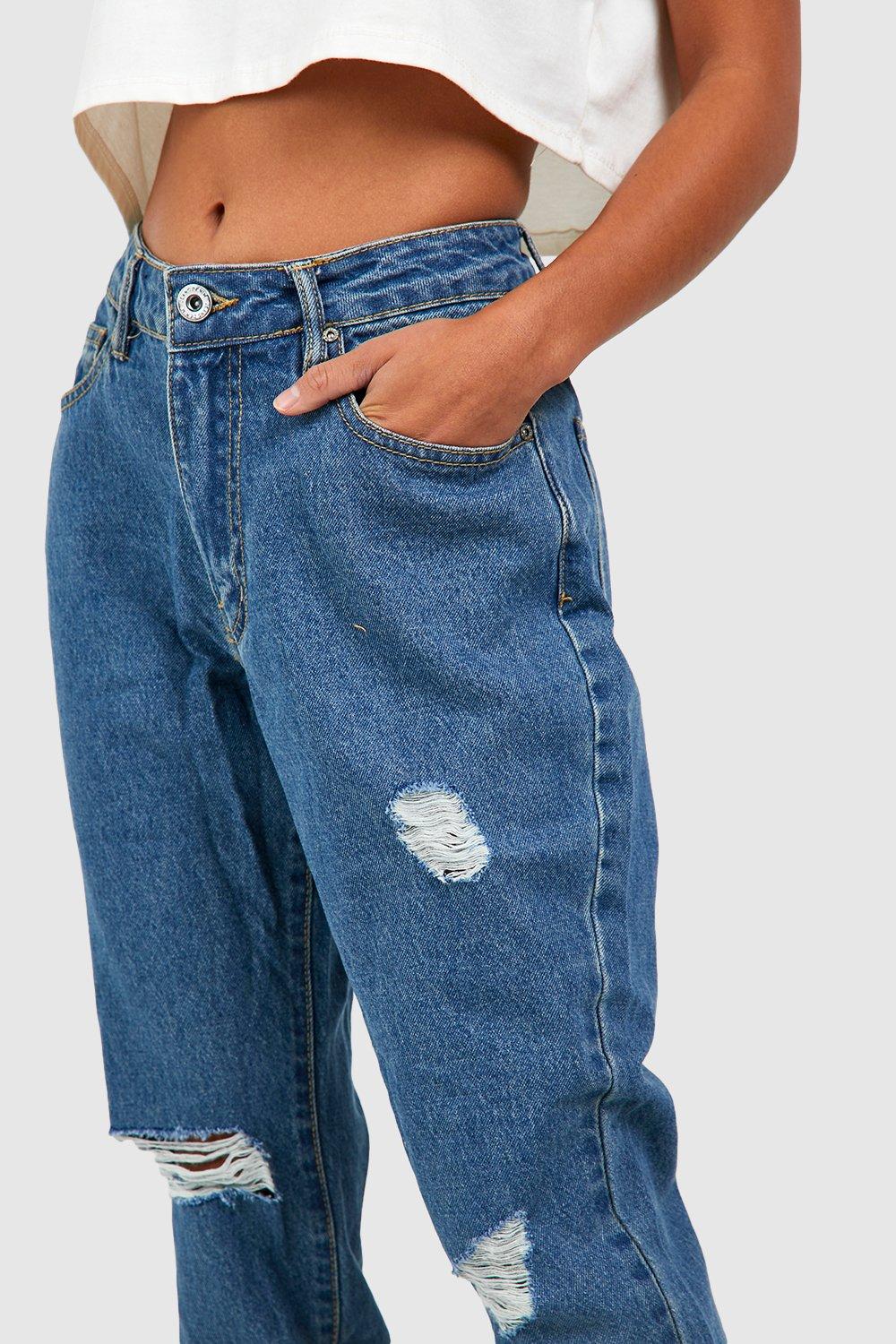 Petite mom best sale jeans ripped